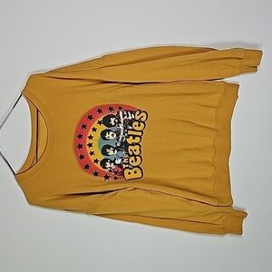THE beatles small yellow long sleeve sweater